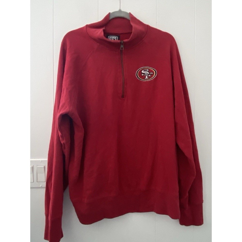 '47 Brand San Francisco 49ers Quarter-Zip Pullover Men's XL Red Embroidered Logo